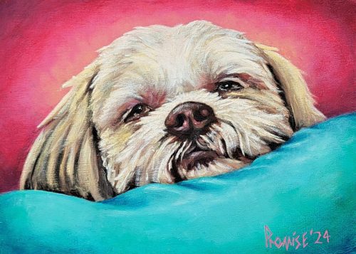 Promise-Edmonds_Appa-No.-1_Oil-on-Cradled-Wood_2024_Pet-Portrait